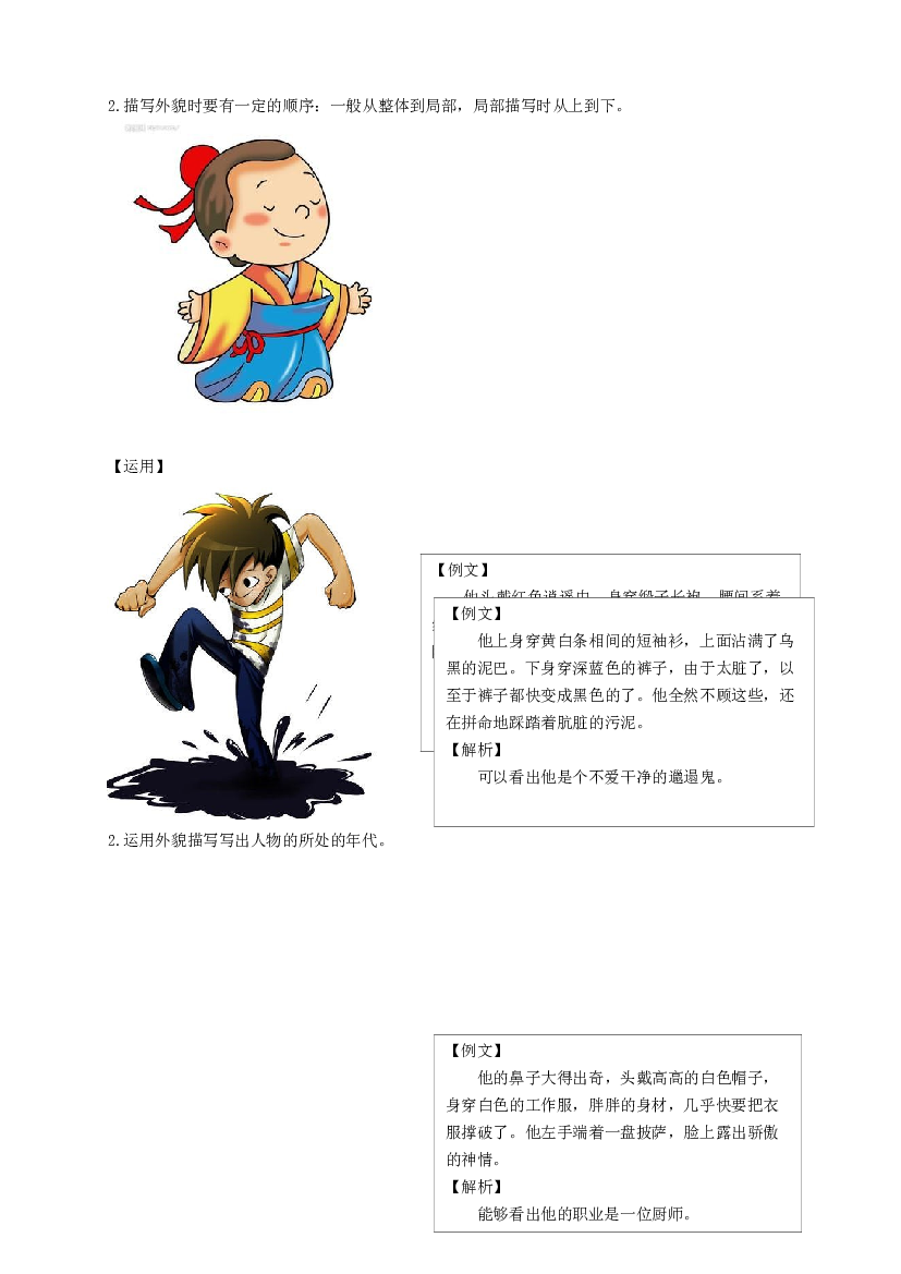 （授课宝典）小升初语文作文精讲精练 人物的外貌和神态 2023-2024学年语文六年级下册 统编版.docx 第2页
