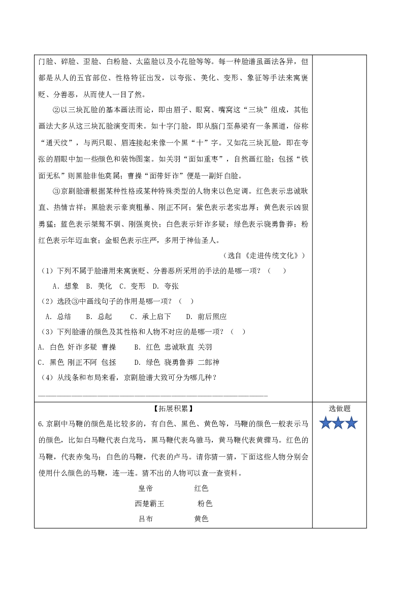 第24课《京剧趣谈》六年级语文上册（统编版）.docx 第2页
