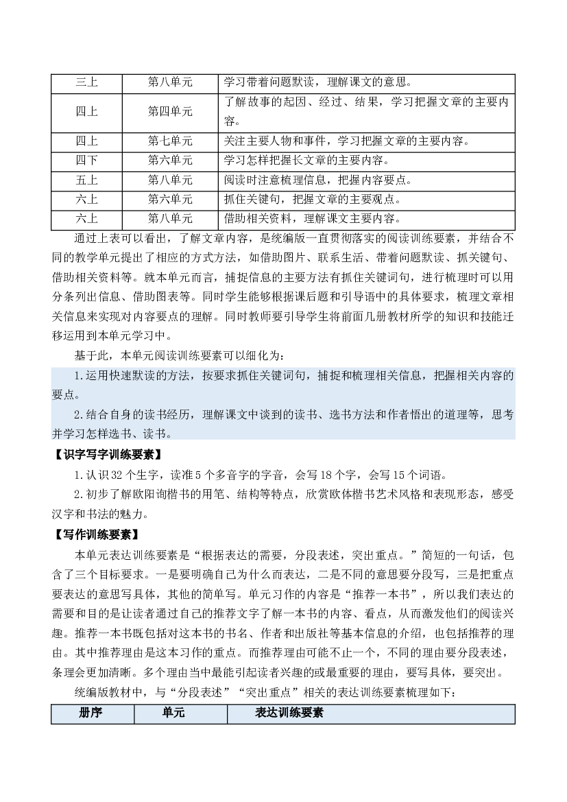 第八单元（单元解读） 五年级语文上册部编版.docx 第2页