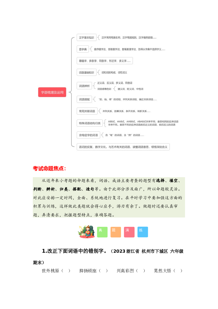 02 字词梳理及运用-2023-2024学年六年级语文寒假专项提升（统编版）.docx 第2页