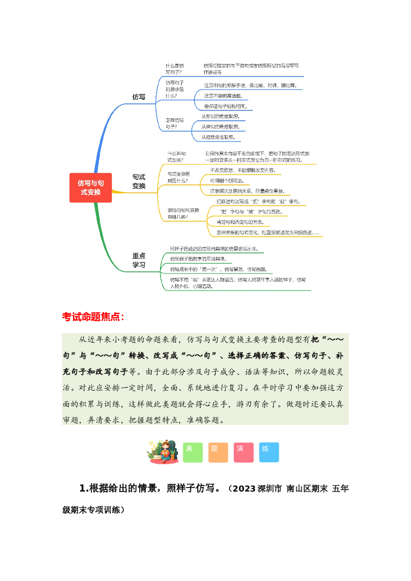06 仿写与句式变换-2023-2024学年五年级语文寒假专项提升（统编版）.docx 第2页