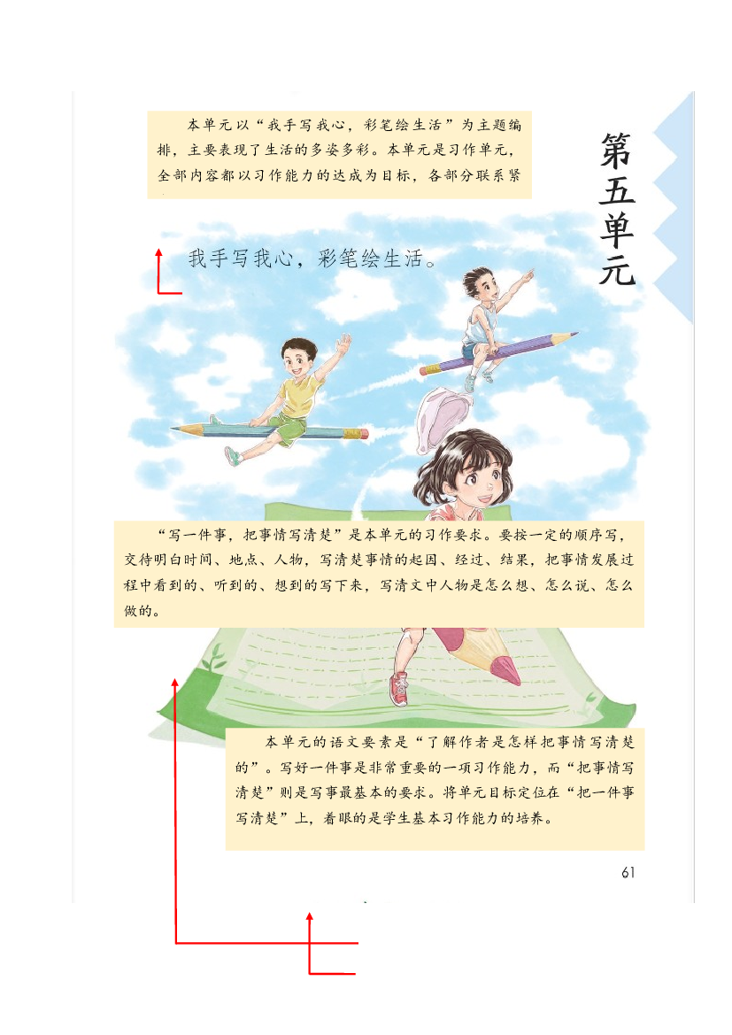 第五单元（单元解读）四年级语文上册同步练习（ 统编版）.docx 第1页