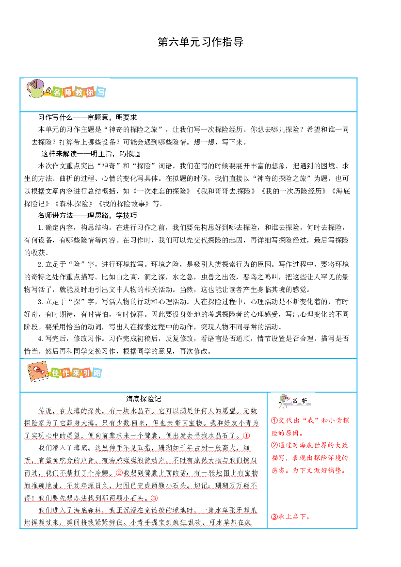 部编版语文五年级下册第六单元写作指导.doc 第1页