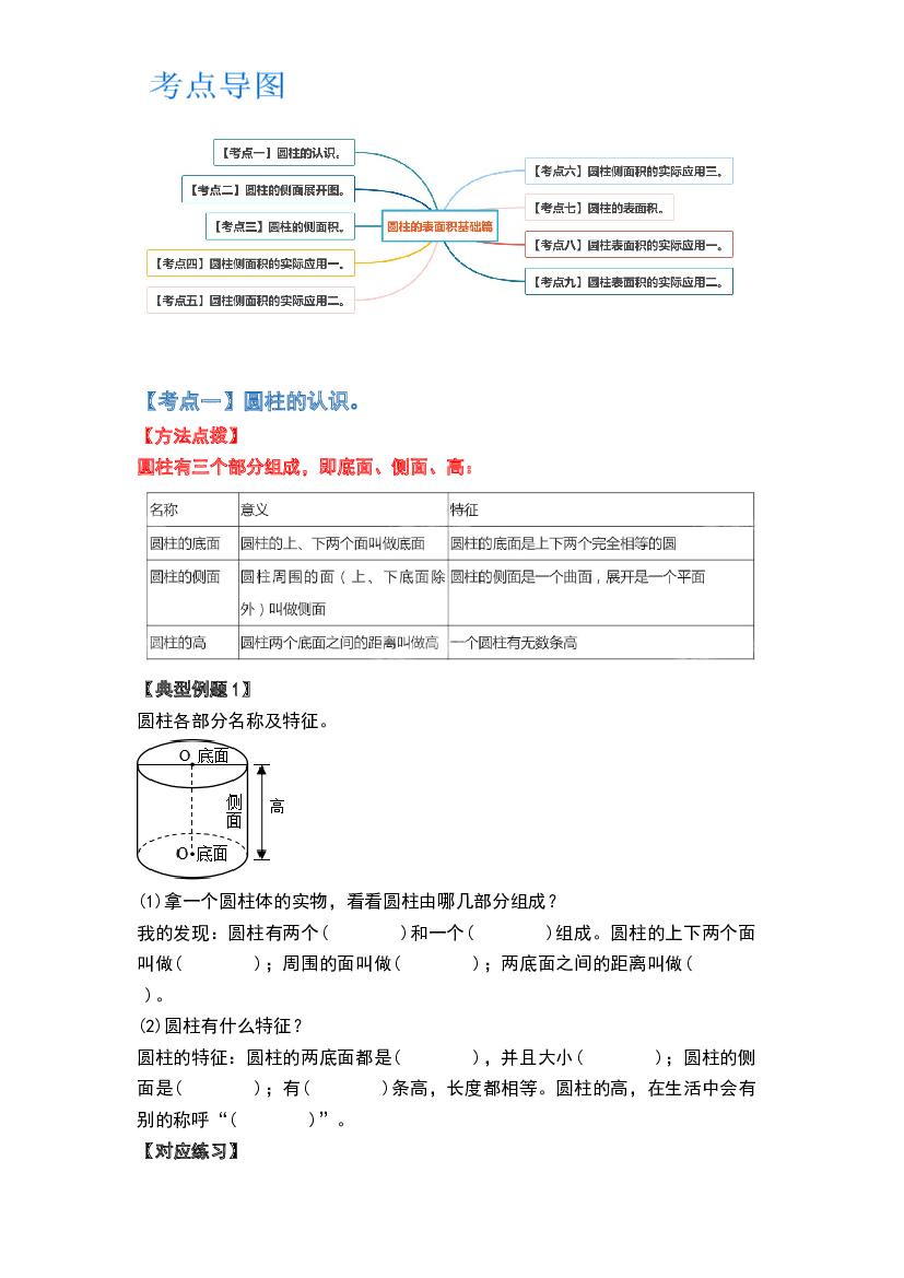 第三单元圆柱的表面积基础篇-2022-2023学年六年级数学下册典型例题系列（原卷版）人教版.docx 第2页