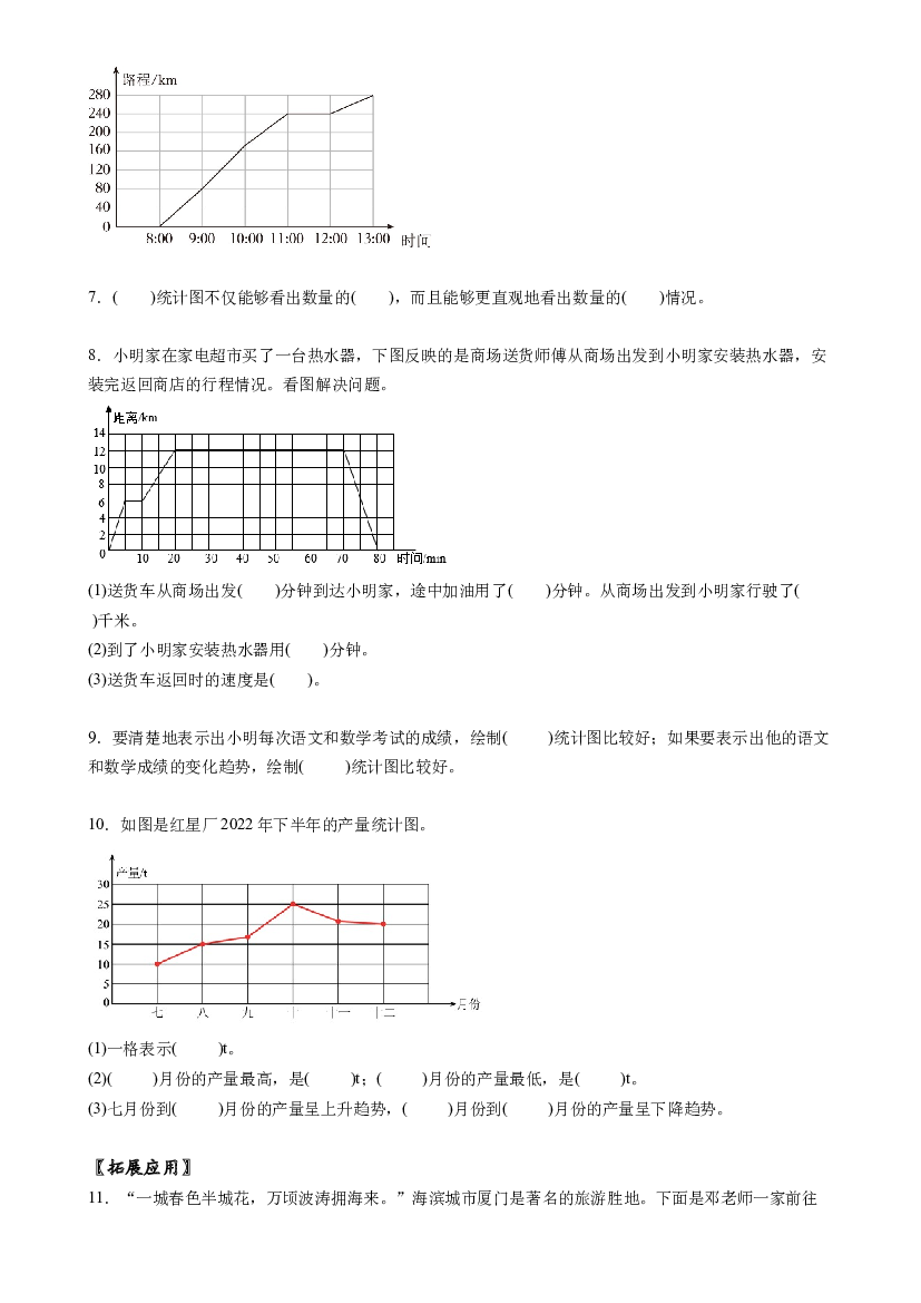 第七单元_第01课时_ 单式折线统计图 五年级数学下册人教版.docx 第2页