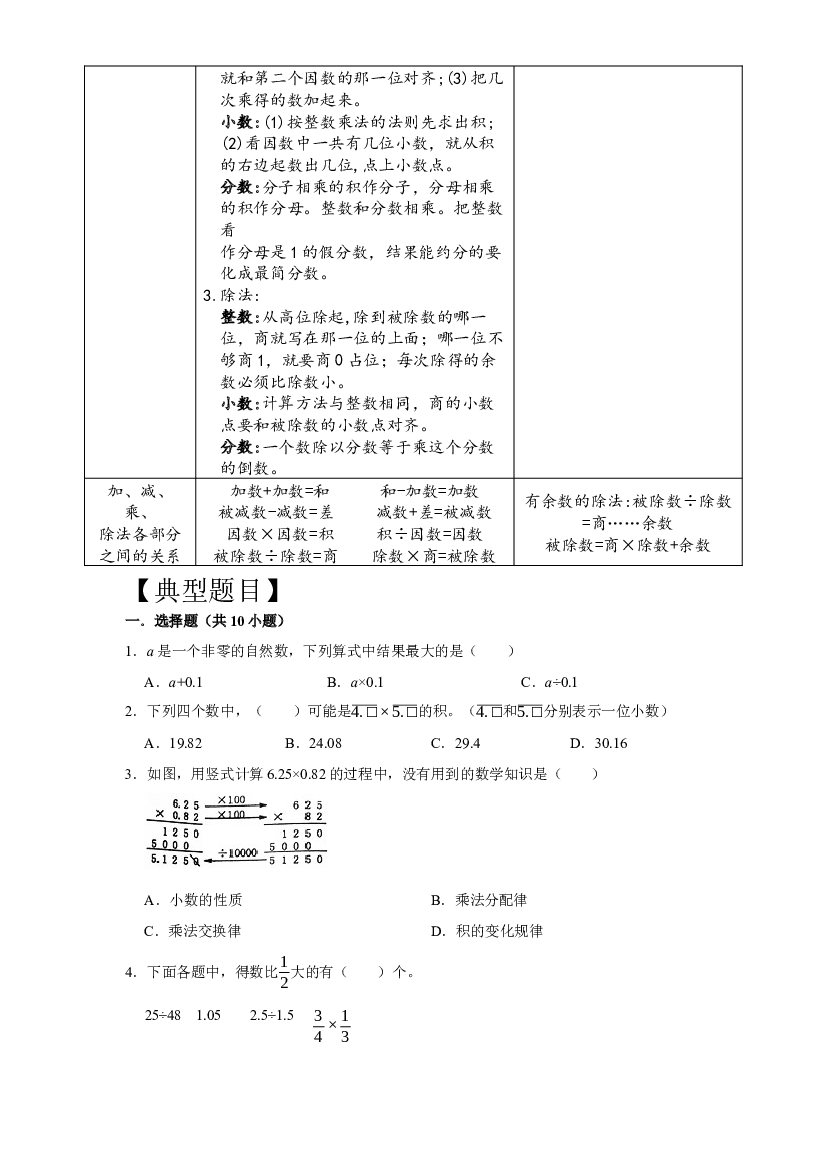 专项突破5-四则运算的意义和法则（讲义）六年级下册小升初数学高频考点专项培优卷（通用版）.docx 第2页