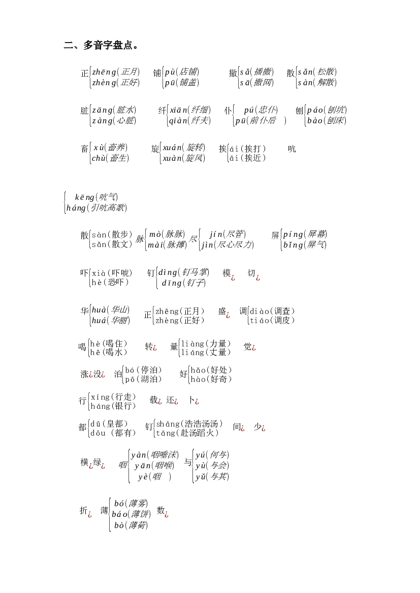 专题 01字音辨析  -2022-2023学年六年级语文下册期末专项复习（部编版）.docx 第2页