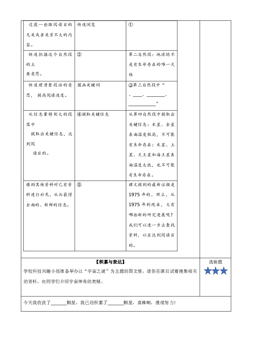 第11课《宇宙生命之谜》（第一课时）六年级语文上册同步练习（统编版）.docx 第2页