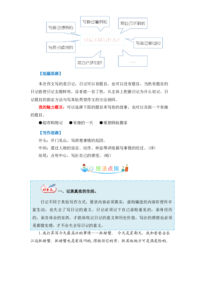 第二单元同步作文：写日记-写作指导+范文赏析+病文升格（学生版）-部编版语文三年级上册.docx 第2页