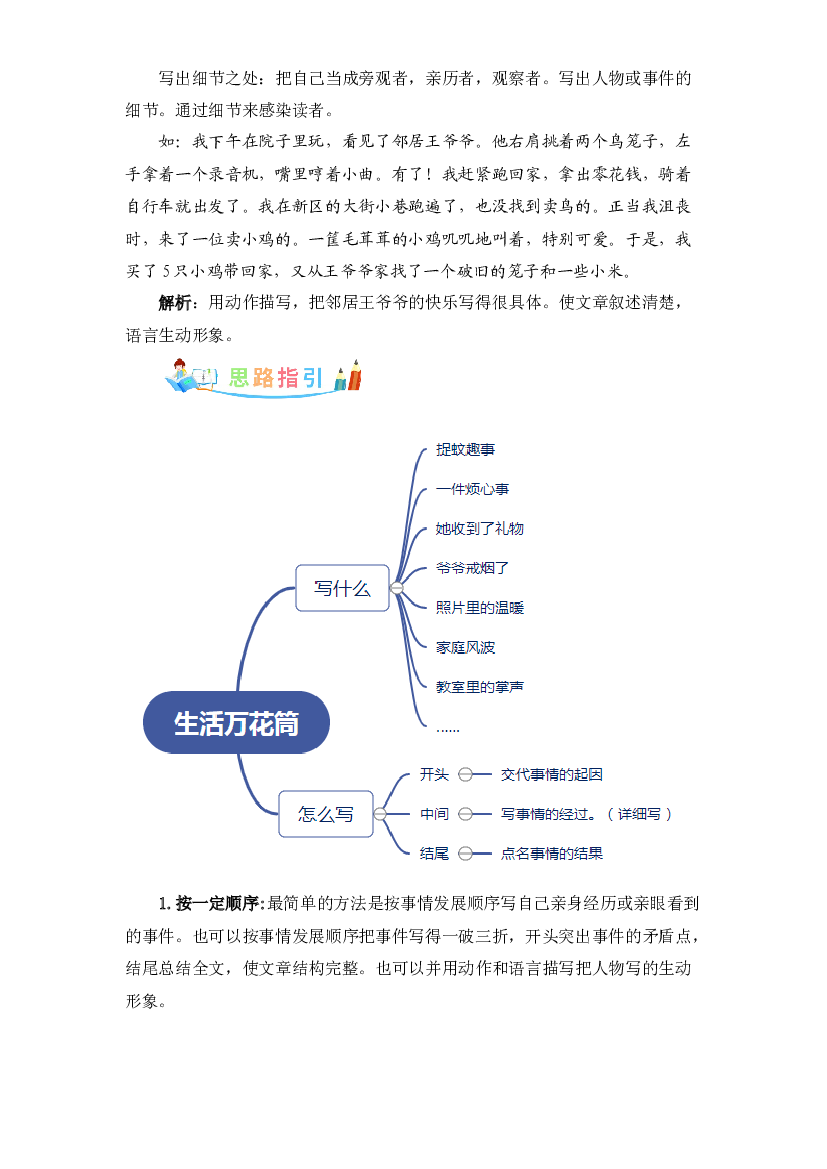 第五单元同步作文：生活万花筒 写作指导+范文赏析+病文升格（学生版）-部编版语文四年级上册 .docx 第2页