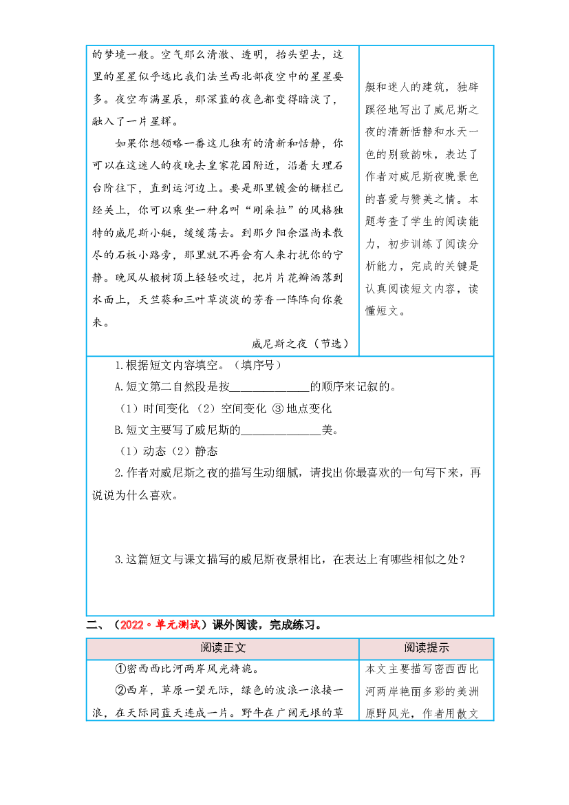 第七单元 世界各地（课外阅读）-2022-2023学年五年级语文下册单元核心素养阅读（部编版）.docx 第2页