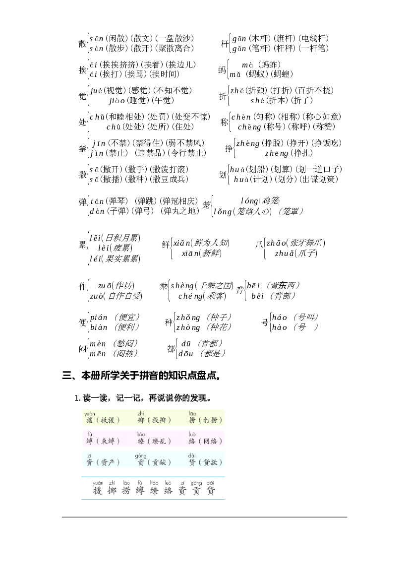 专题 01字音辨析-2022-2023学年三年级语文下册期中专项复习（部编版）.docx 第2页