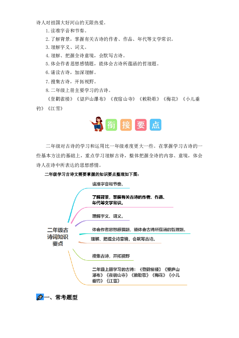 09 古诗鉴赏（讲义+试题） -2023年一升二语文暑假衔接课（统编版）.docx 第2页