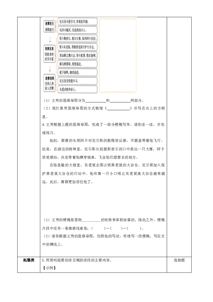 《习作：写作品梗概》试卷练习 六年级语文下册部编版.docx 第2页