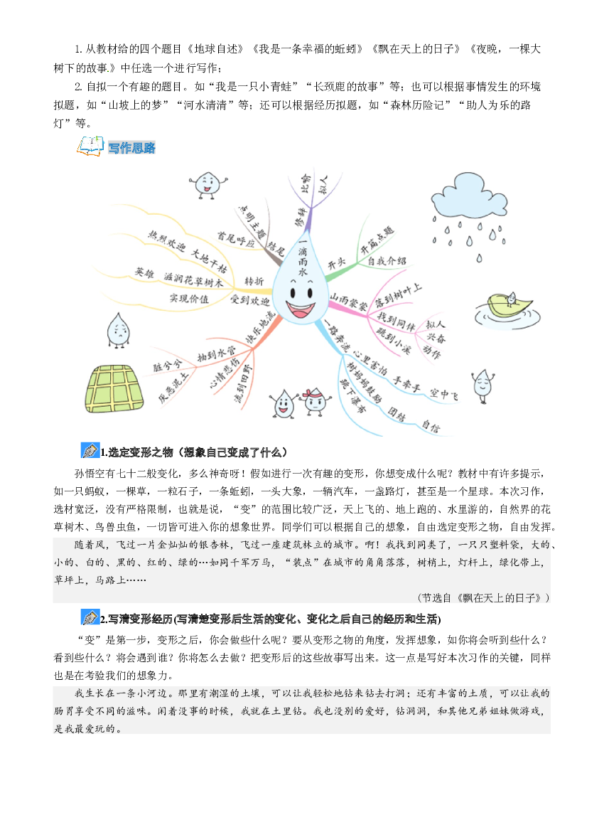 第1单元同步作文：变形记-写作指导+范文赏析+病文升格（教师版）-部编版语文六年级上册.docx 第2页