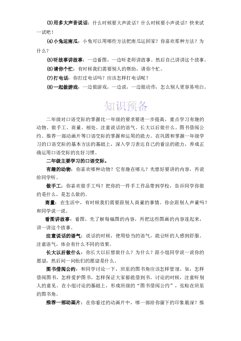【暑假衔接】知识点09 口语交际 （讲义+试题） 一升二年级语文（含答案）部编版.docx 第2页