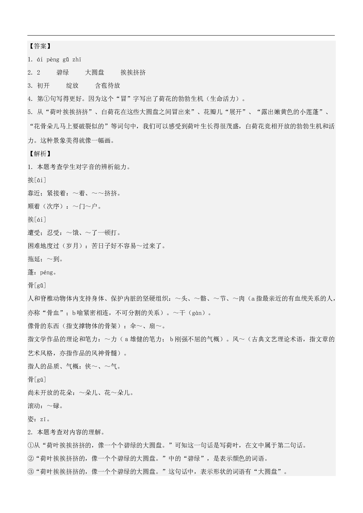 第3课  荷花-2022-2023学年三年级语文下册课文类文阅读理解（部编版）.docx 第2页