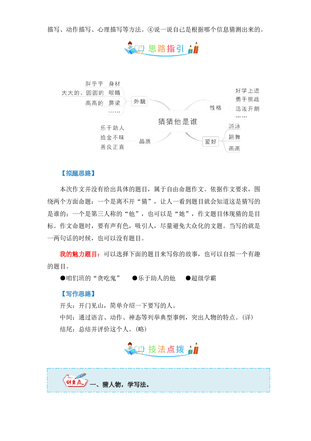 第一单元同步作文：猜猜他是谁-写作指导+范文赏析+病文升格（学生版）-部编版语文三年级上册.docx 第2页