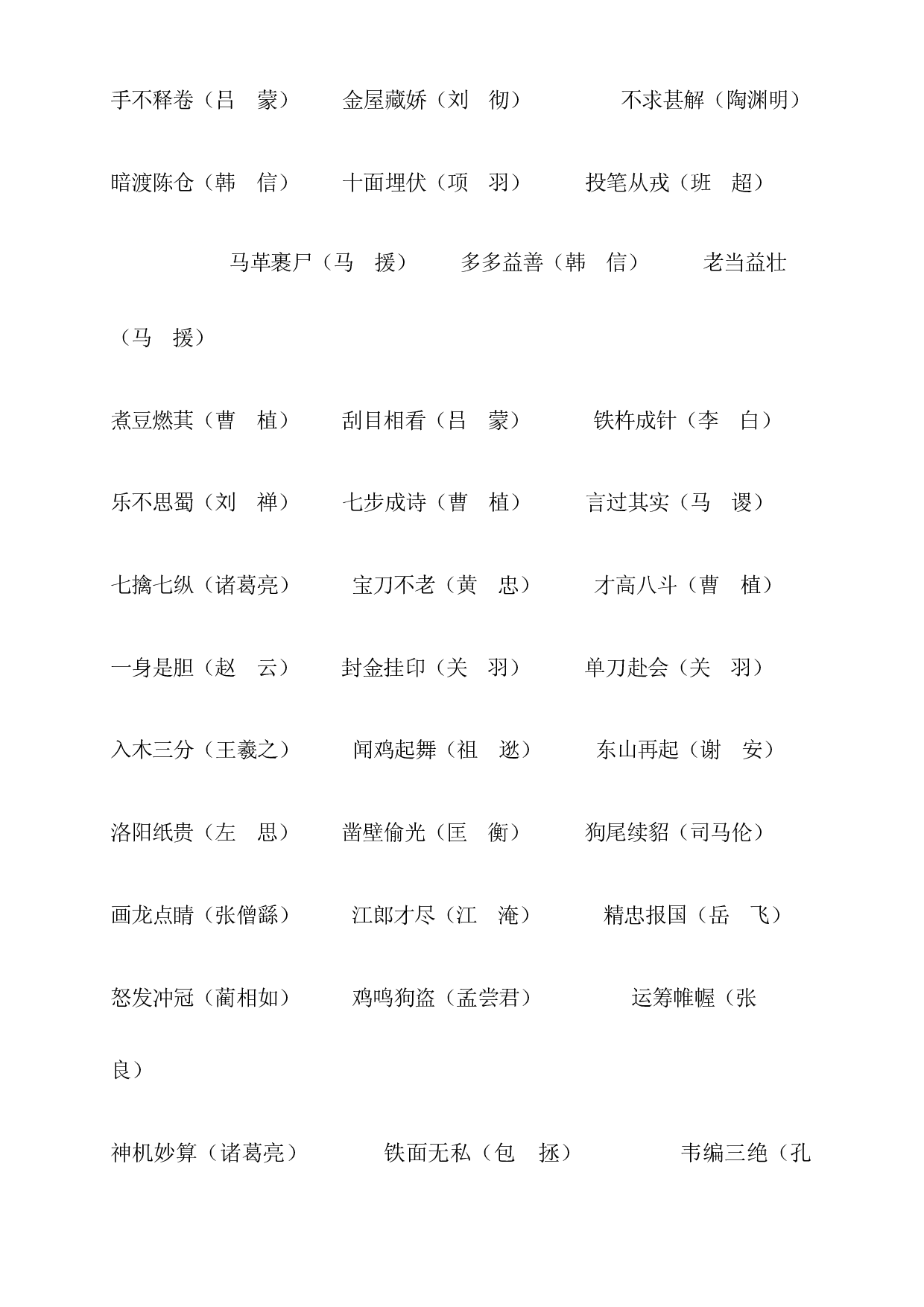 六年级下册语文-小升初专项复习：3 成语的出处和典故-部编版.docx 第2页