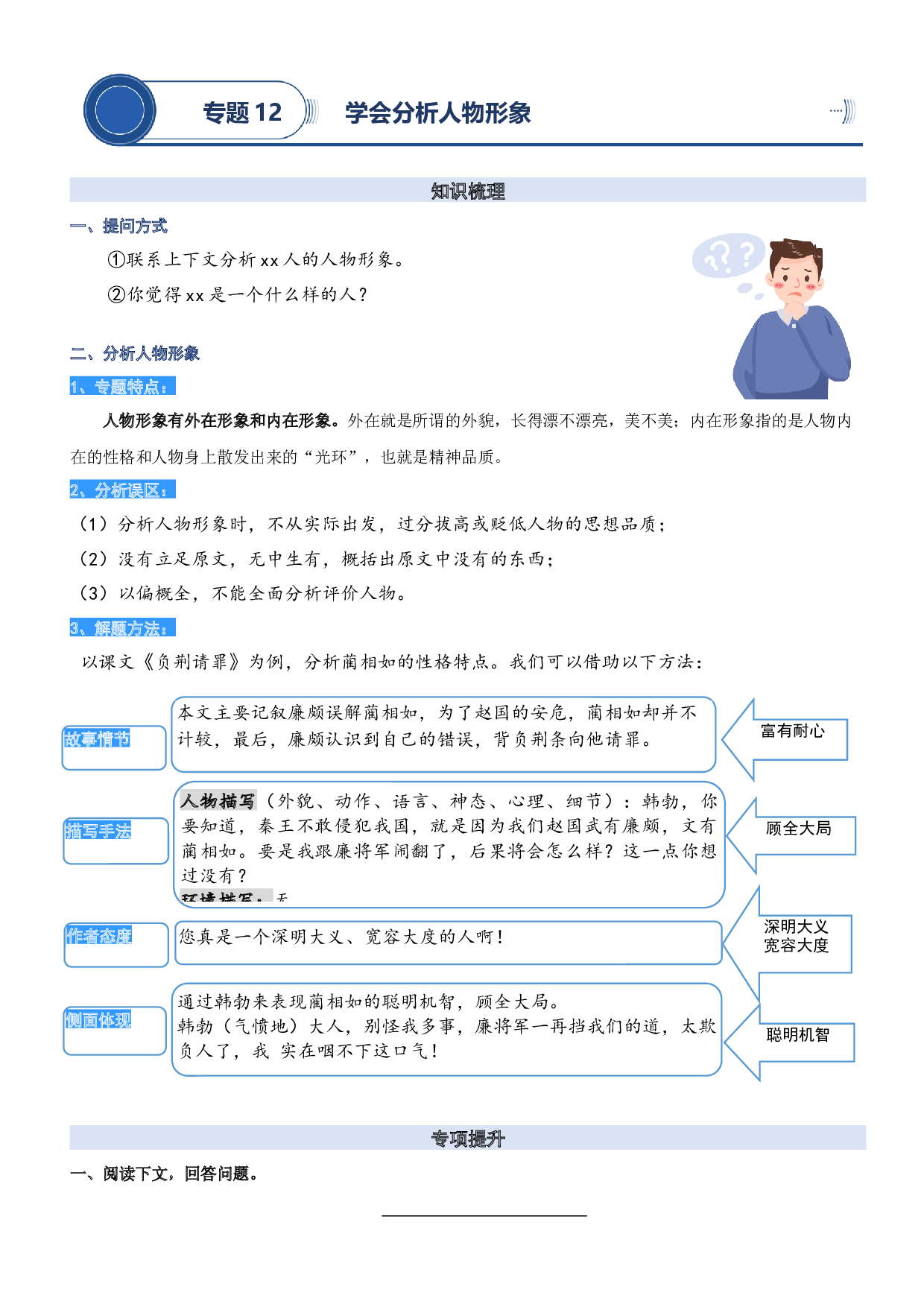 12.学会分析人物形象-2023年二升三语文暑期阅读专项提升（统编版）.docx 第1页