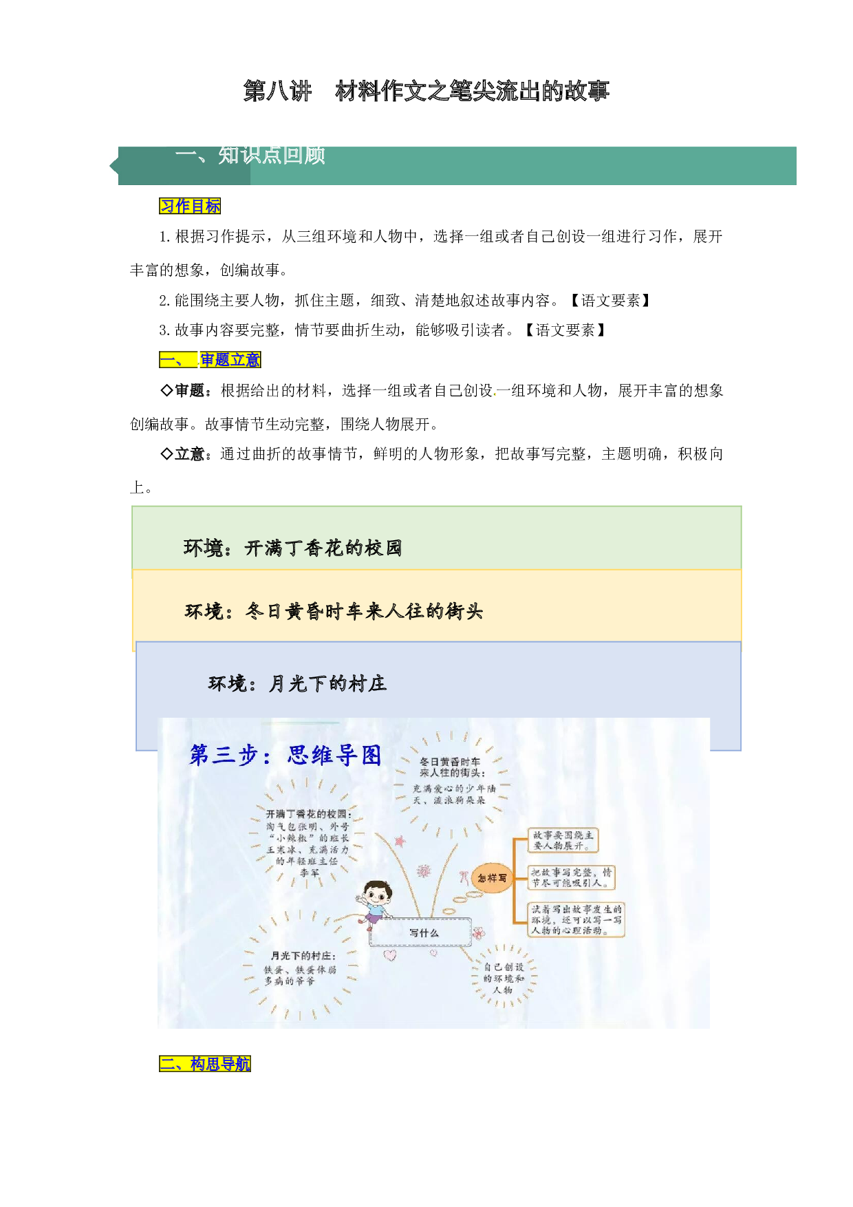 五升六语文阅读与写作讲义：第八讲  材料作文之笔尖流出的故事-部编版（教师版）.doc 第1页