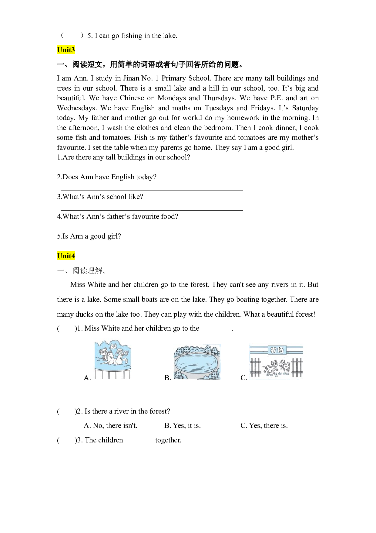 05 阅读-2023-2024学年五年级英语寒假专项提升（人教PEP版）.docx 第2页