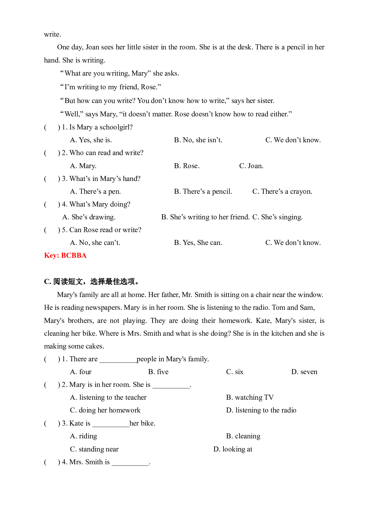 【期末易错题分类汇编】阅读理解（提升篇） 译林版（三起） 五年级下册（答案版）.docx 第2页