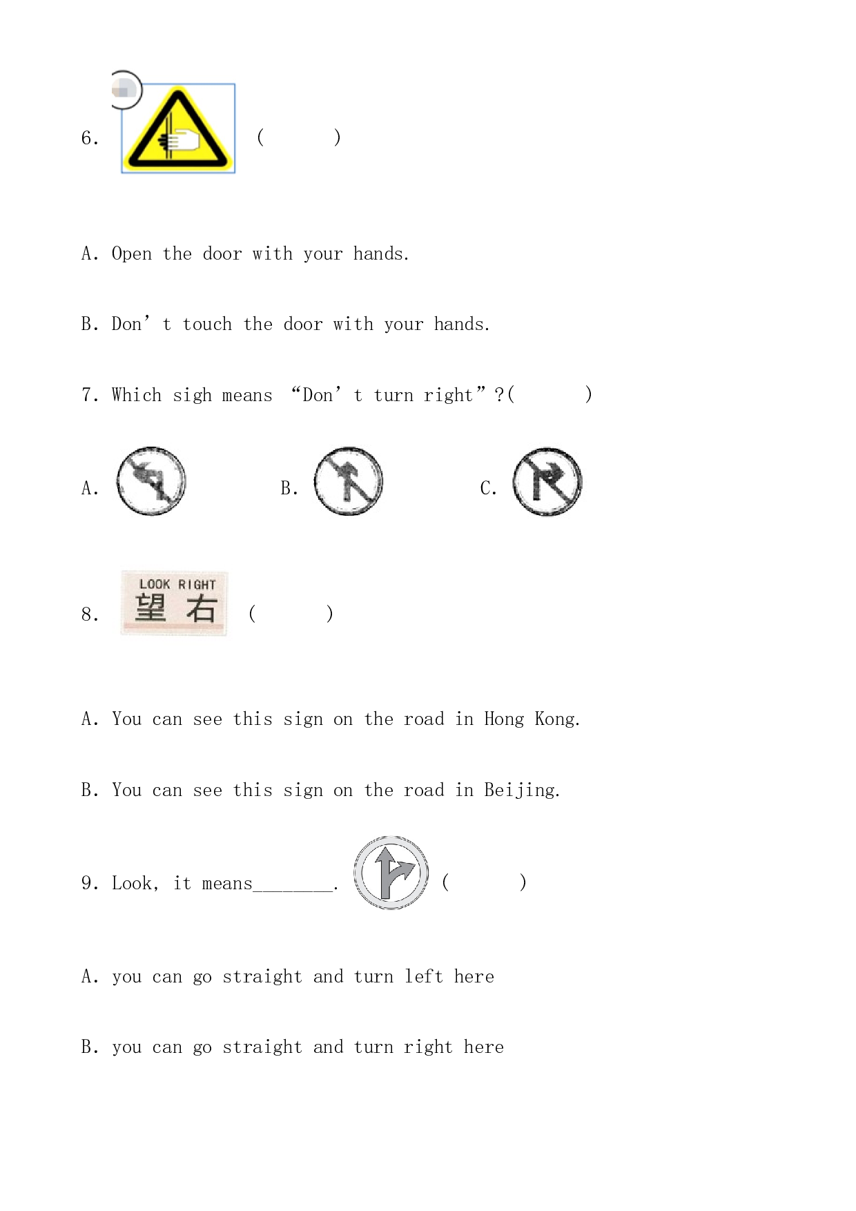 人教PEP版六年级英语上册 unit 2 Ways to go to school Part B 作业基础卷（有答案）.docx 第2页
