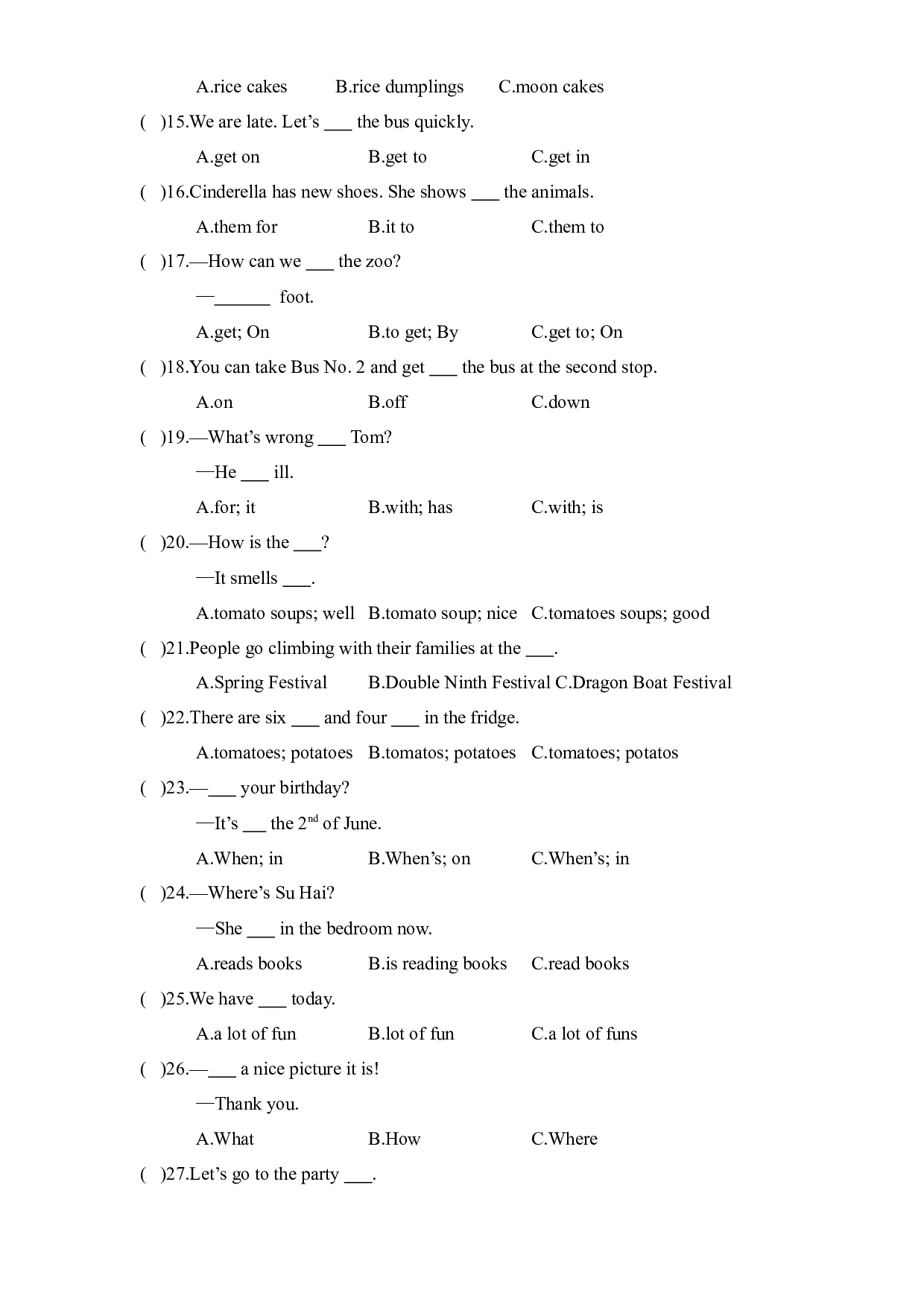 【期末复习】五年级下册英语期末复习专题（二）句子译林版三起（含答案）.docx 第2页
