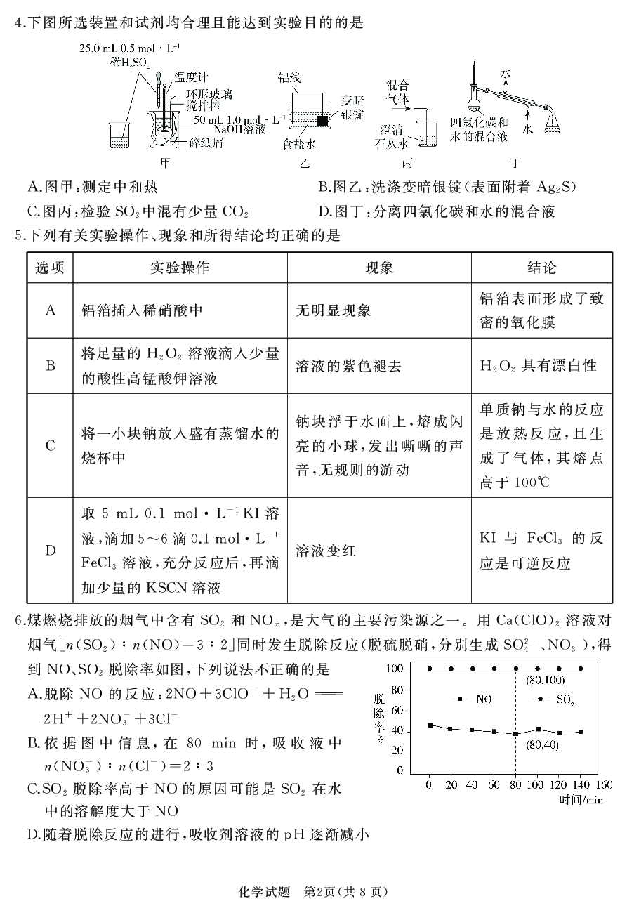 山东省枣庄市滕州市2023-2024学年高三上学期期中考试 化学.pdf 第2页