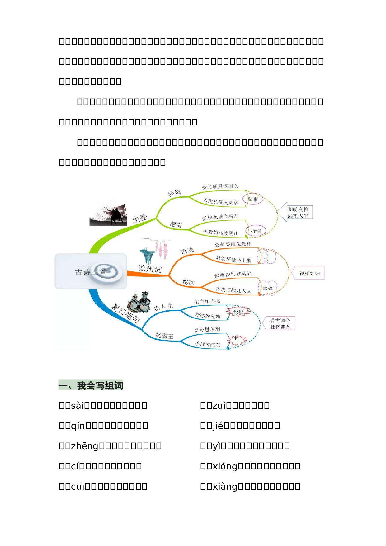 四年级语文上册第七单元（知识梳理+单元检测）.docx 第2页