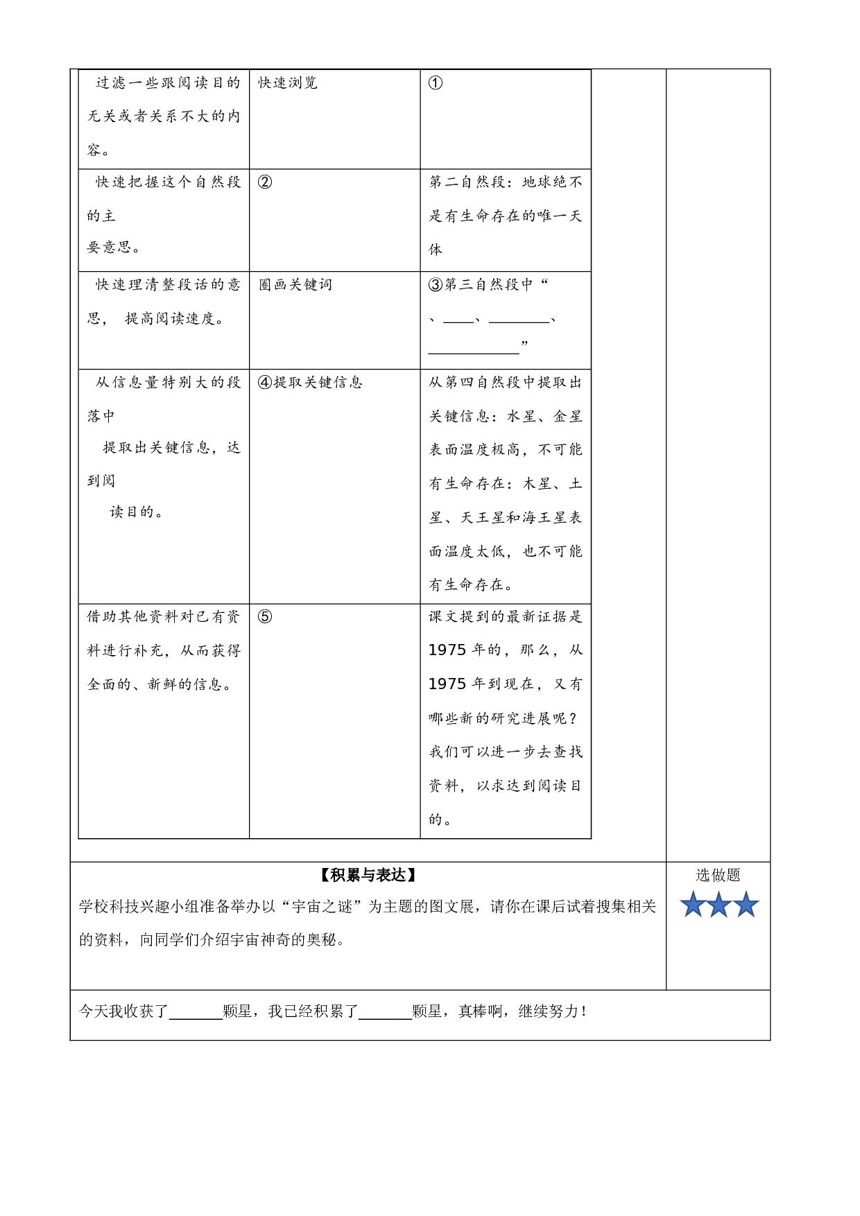 第11课《宇宙生命之谜》（第一课时）六年级语文上册同步练习（统编版）.docx 第2页