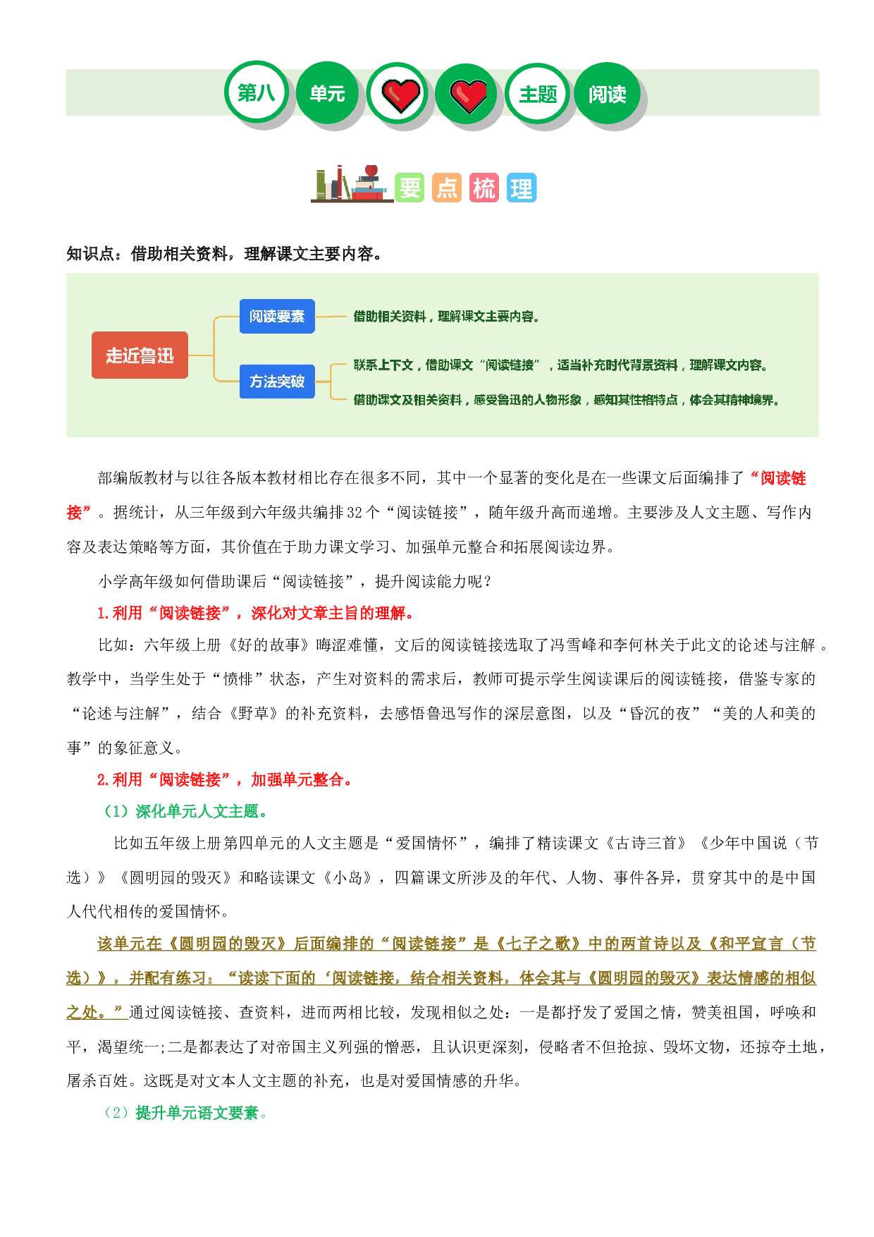 第八单元&ldquo;走近鲁迅&rdquo;（主题阅读）-2023-2024学年六年级语文上册阅读理解（统编版）.docx 第1页
