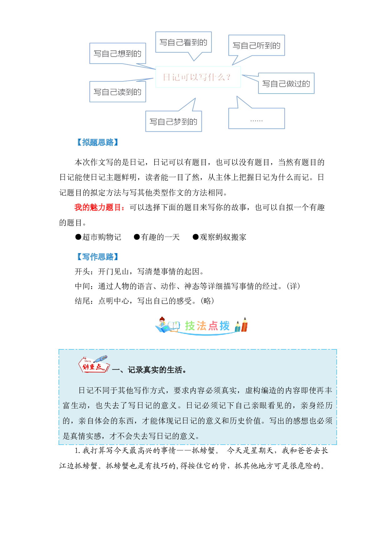 第二单元同步作文：写日记-写作指导+范文赏析+病文升格（学生版）-部编版语文三年级上册.docx 第2页