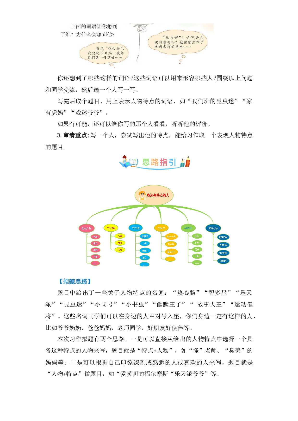 第六单元作文：身边那些有特点的人-写作指导+范文赏析+病文升格（教案）-2022-2023学年三年级语文下册单元作文素材积累（部编版）.docx 第2页