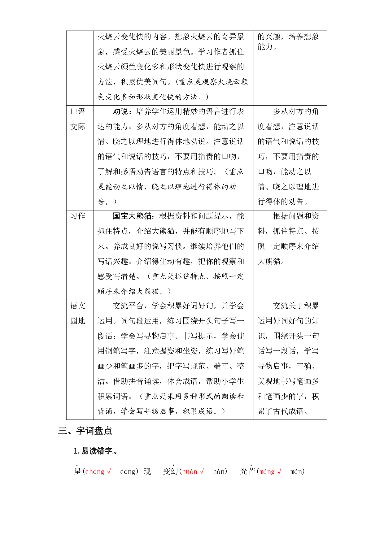 第七单元知识盘点（含字词、佳句、感知、考点）三年级语文下册 部编版.docx 第2页