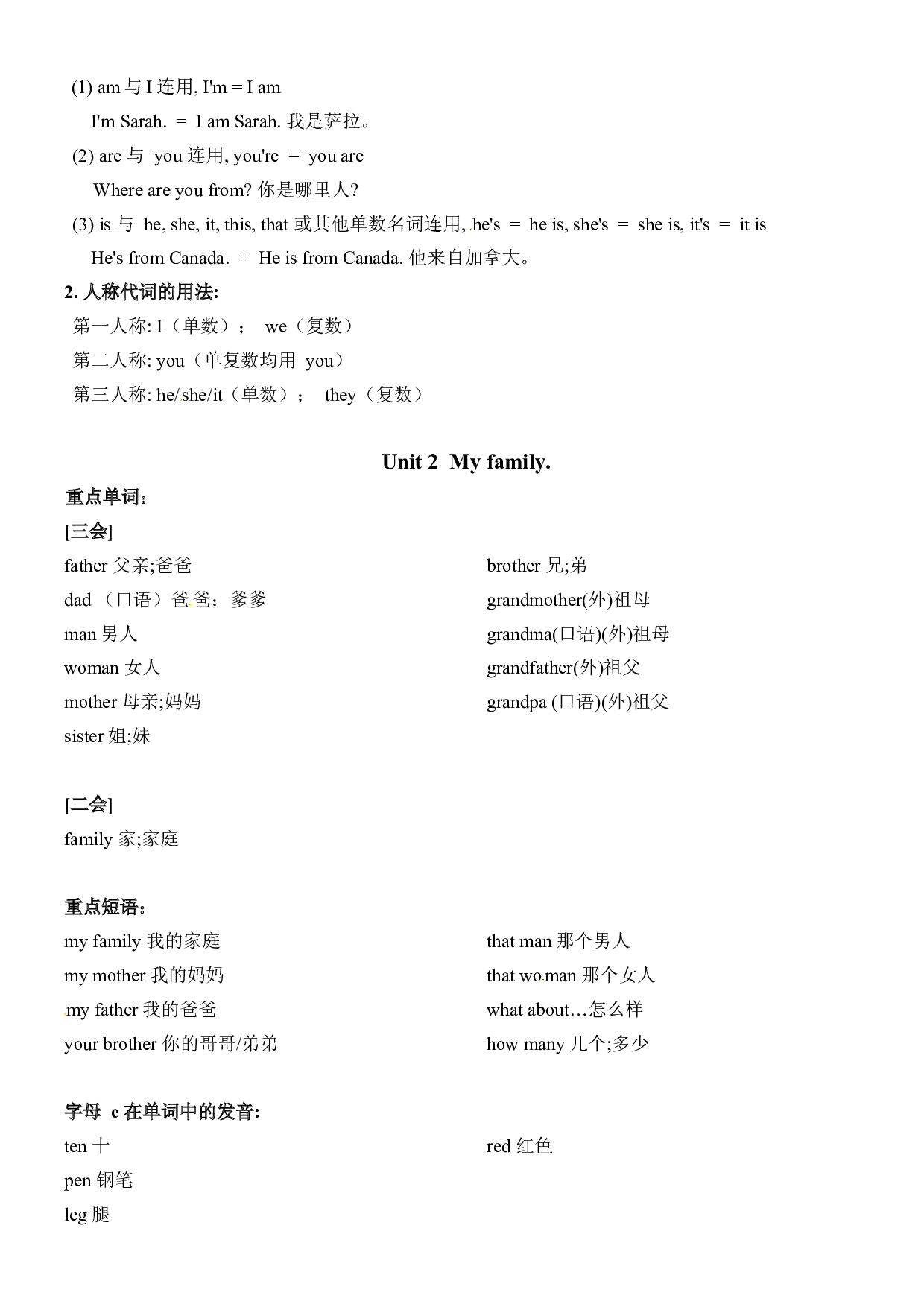 人教版PEP三年级下册英语 基础知识汇总.docx 第2页