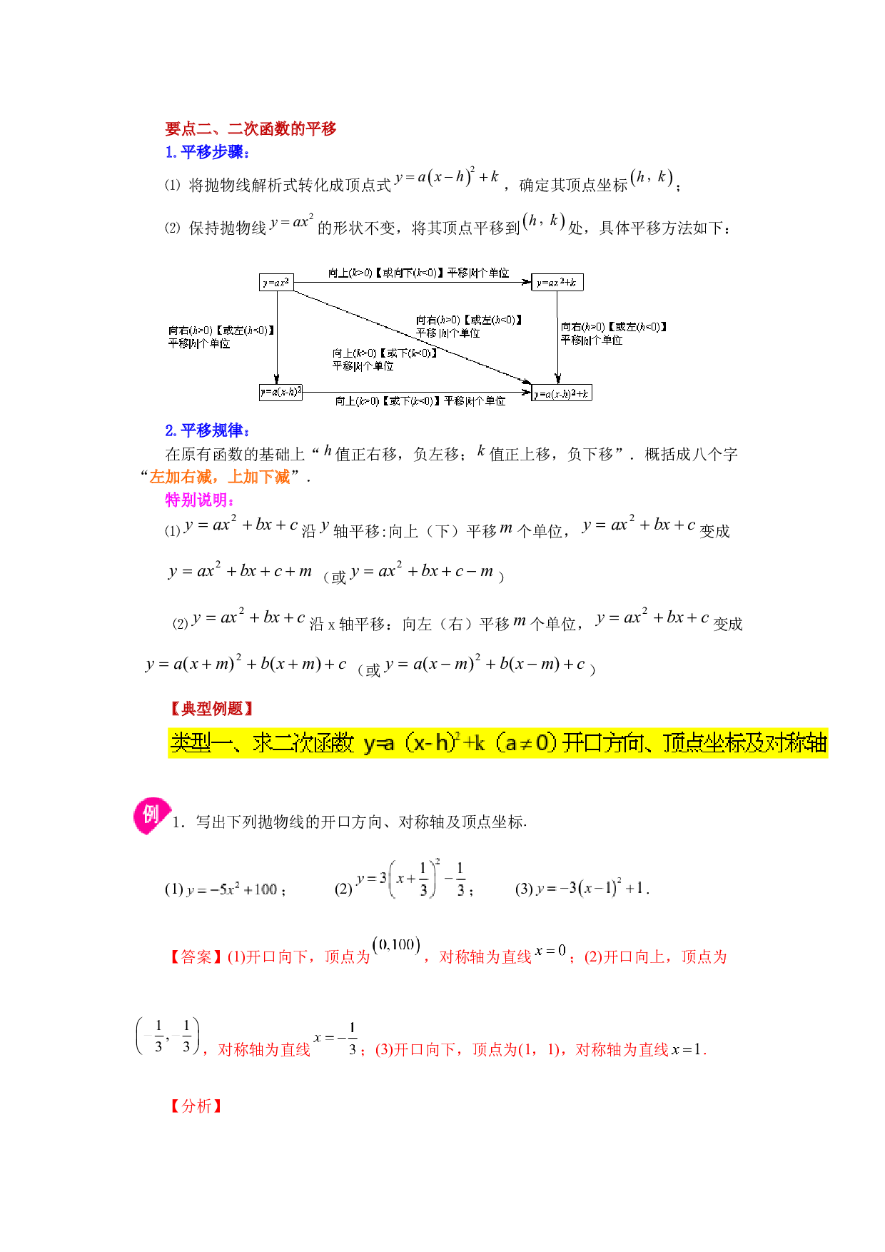 5.13 二次函数y=a(x-h)&sup2;+k(a&ne;0)的图象与性质（知识讲解）-2022-2023学年九年级数学下册基础知识专项讲练（苏科版）.docx 第2页