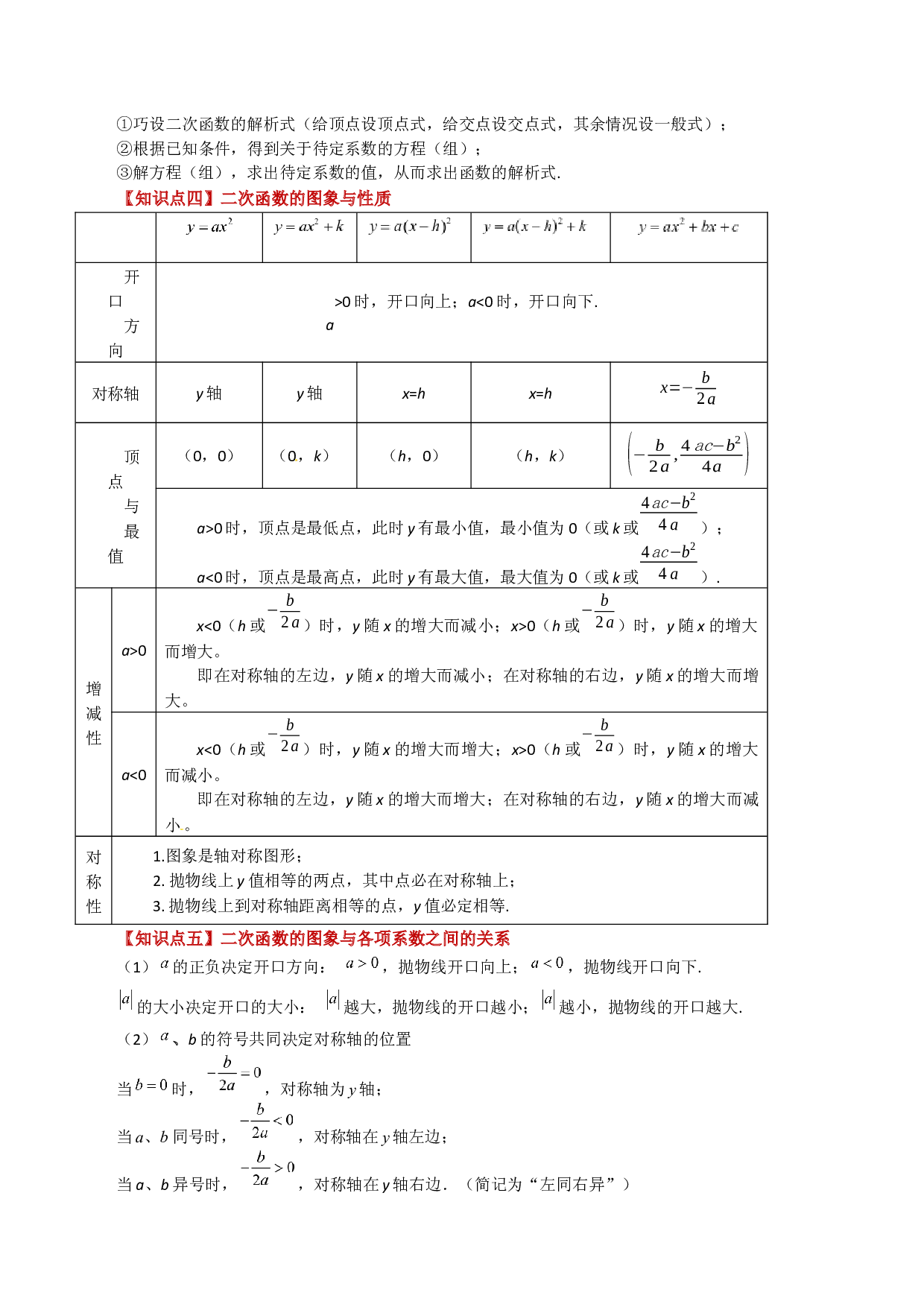 1.1 二次函数（全章知识梳理与考点分类讲解）-2023-2024学年九年级数学上册全章复习与专题突破讲与练（浙教版）.docx 第2页