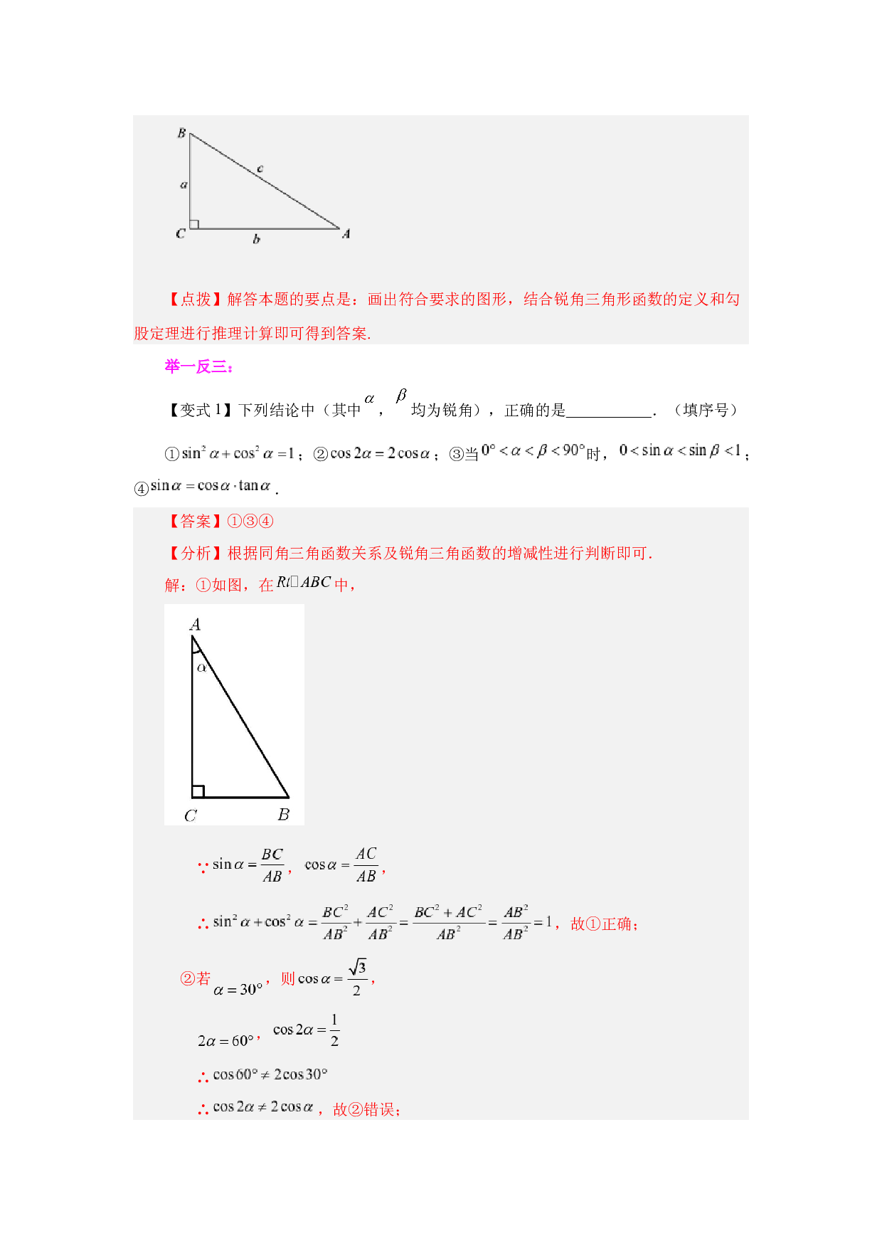 7.6 锐角三角函数值与锐角关系（知识讲解）-2022-2023学年九年级数学下册基础知识专项讲练（苏科版）.docx 第2页