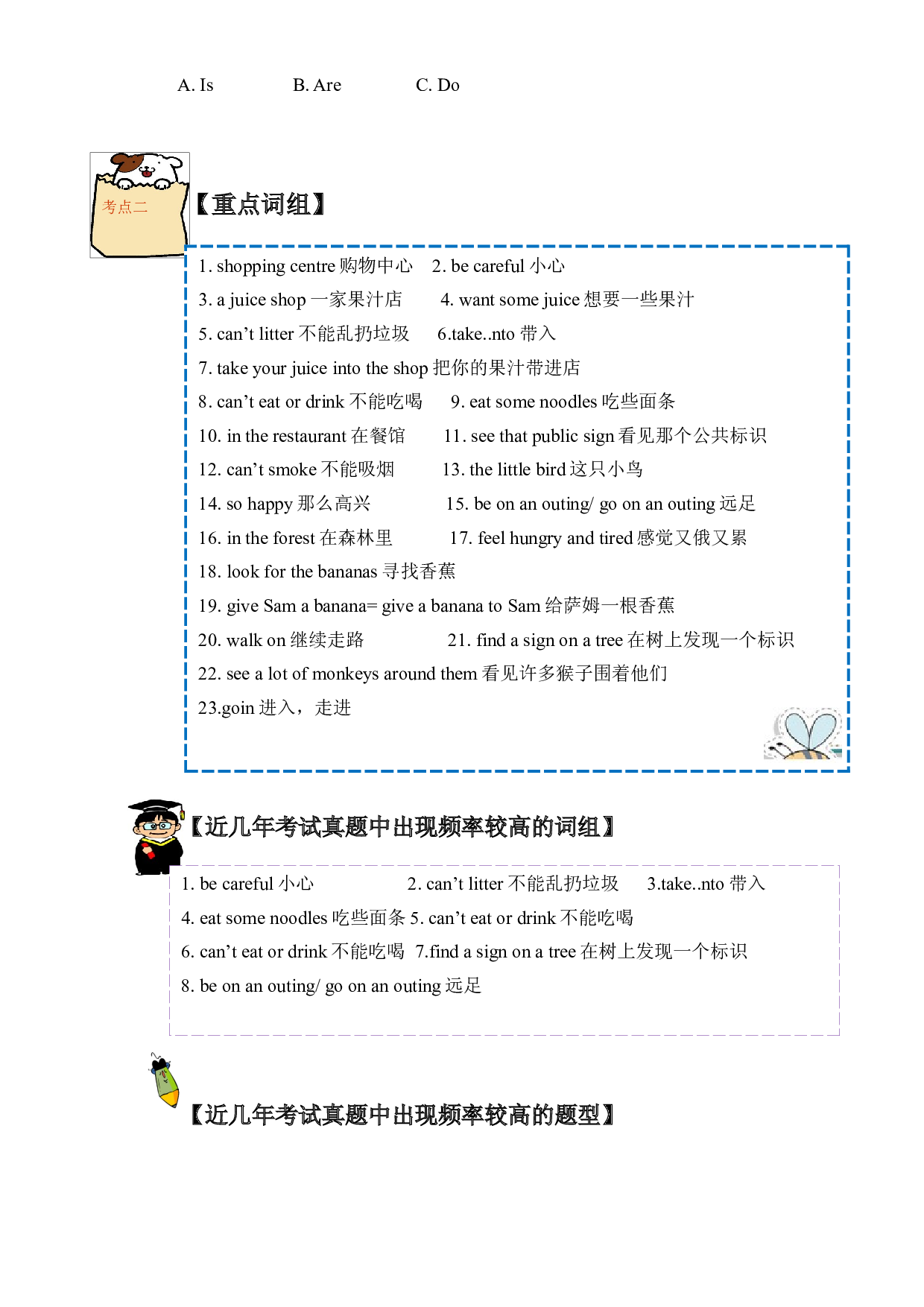 （单元知识考点 + 历年考试高频题）译林版六年级上册Unit 5 signs.docx 第2页