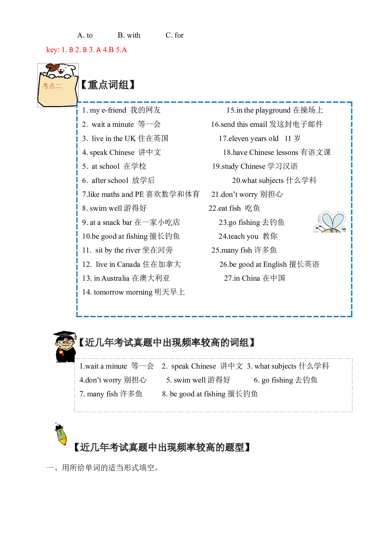 （单元知识考点 + 历年考试高频题）译林版五年级上册Unit6 My e-friend.docx 第2页