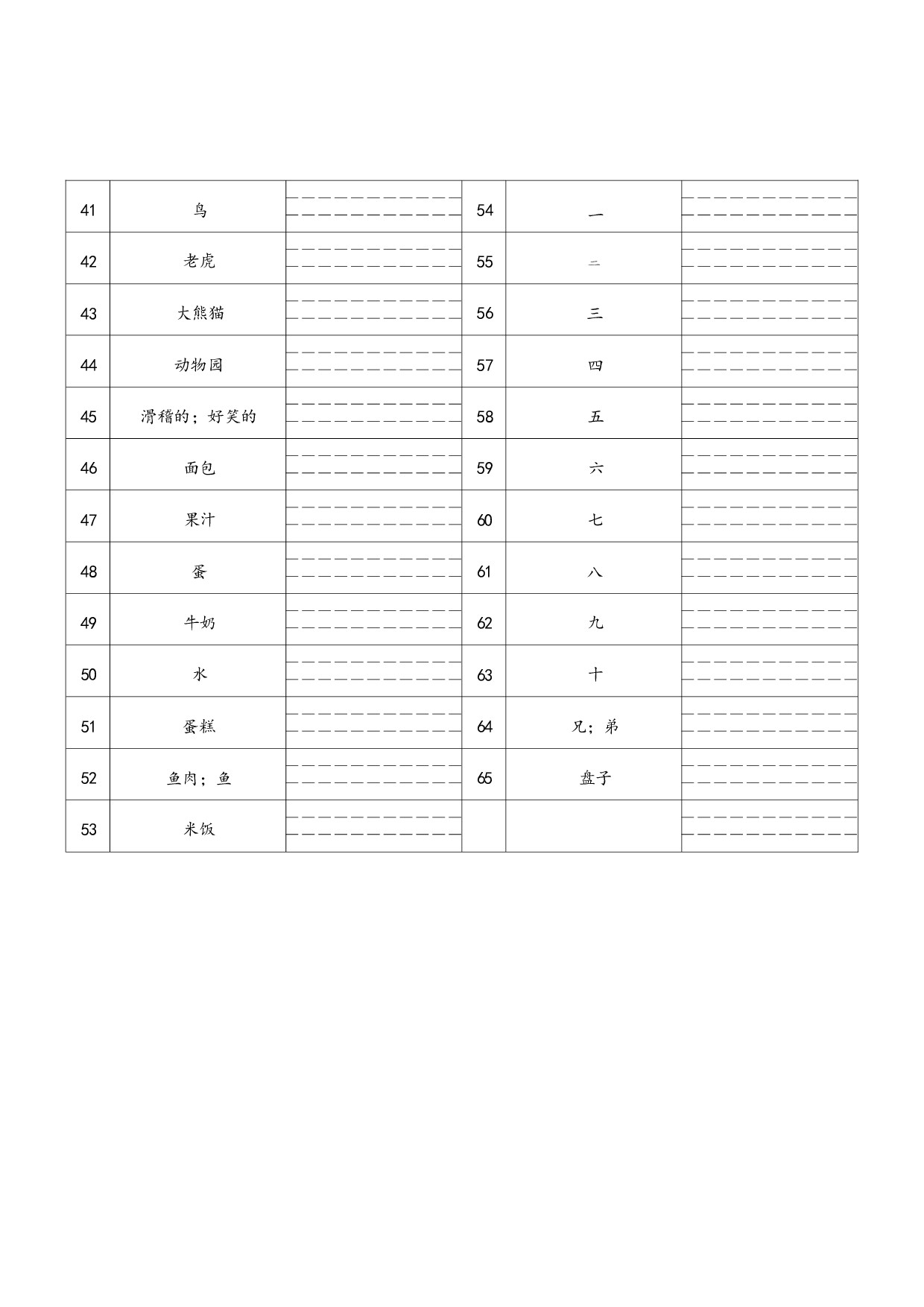 单词专项练习（试题）人教PEP版英语三年级上册.docx 第2页