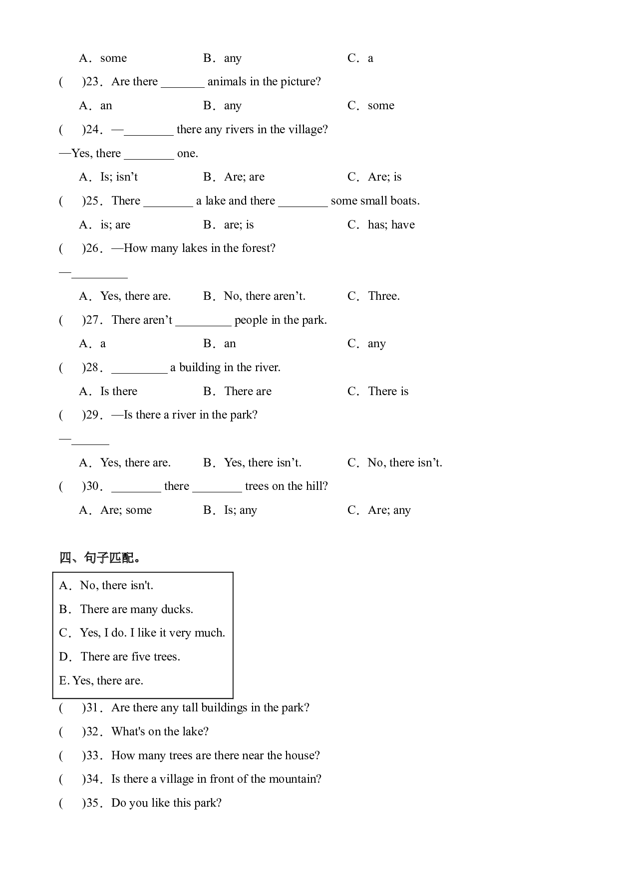 Unit 6 In a nature park Part B Let&rsquo;s learn&Write and say--2023-2024学年五年级英语上册同步练习（人教PEP版）.docx 第2页
