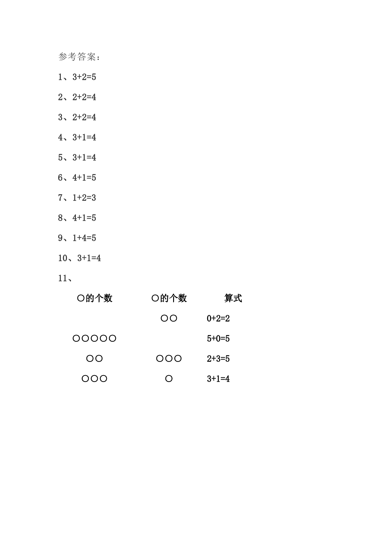 （含参考答案）人教版一年级上册数学基础知识训练.pdf 第2页