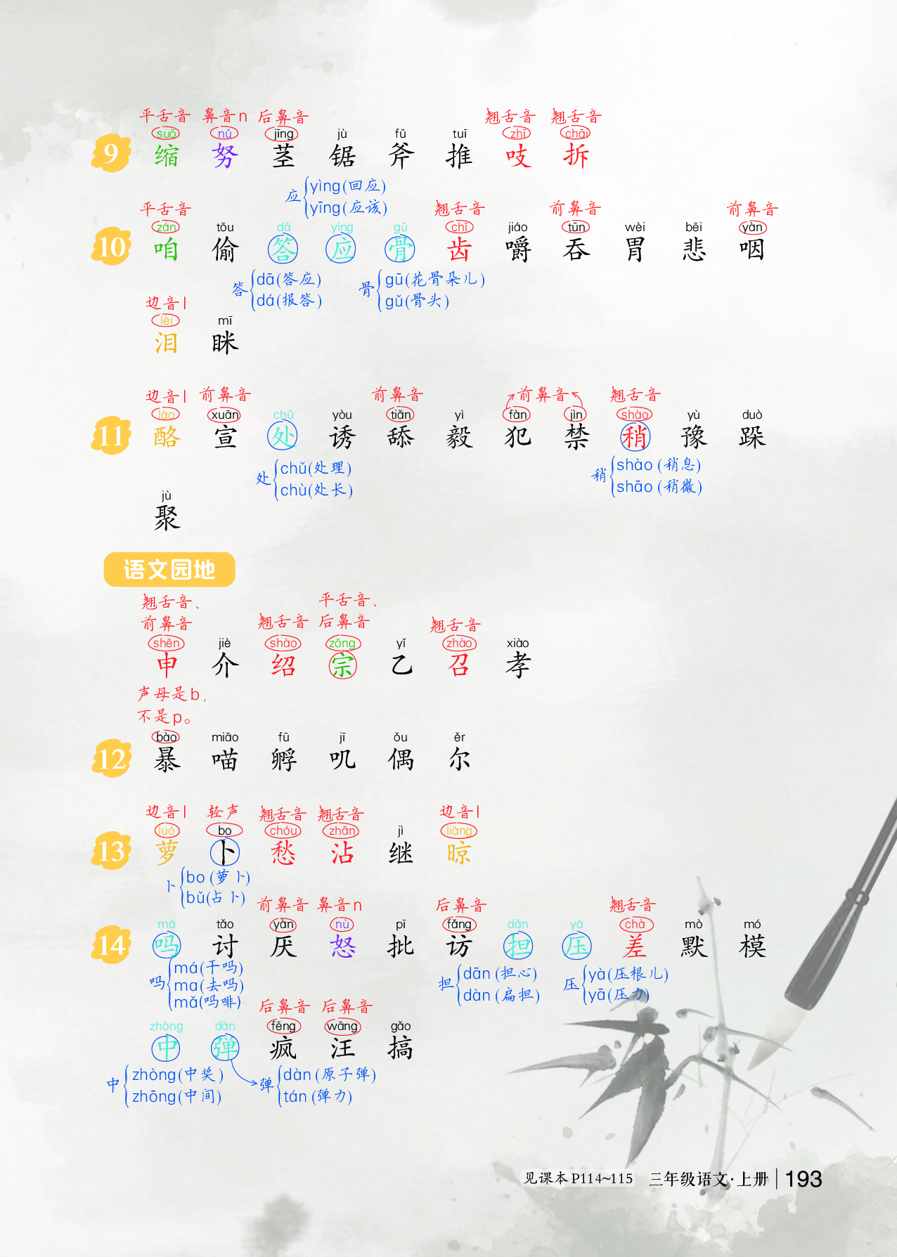 小学三年级上册识字表、写字表、课内成语复习.pdf 第2页