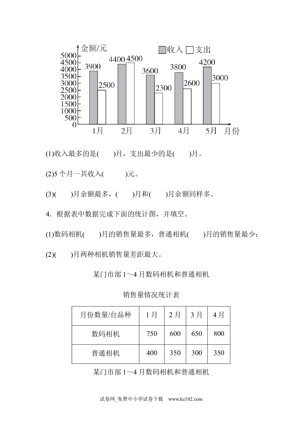 （第8单元  平均数与条形统计图）过关检测卷（四年级数学下册人教版习题试卷）.docx 第2页