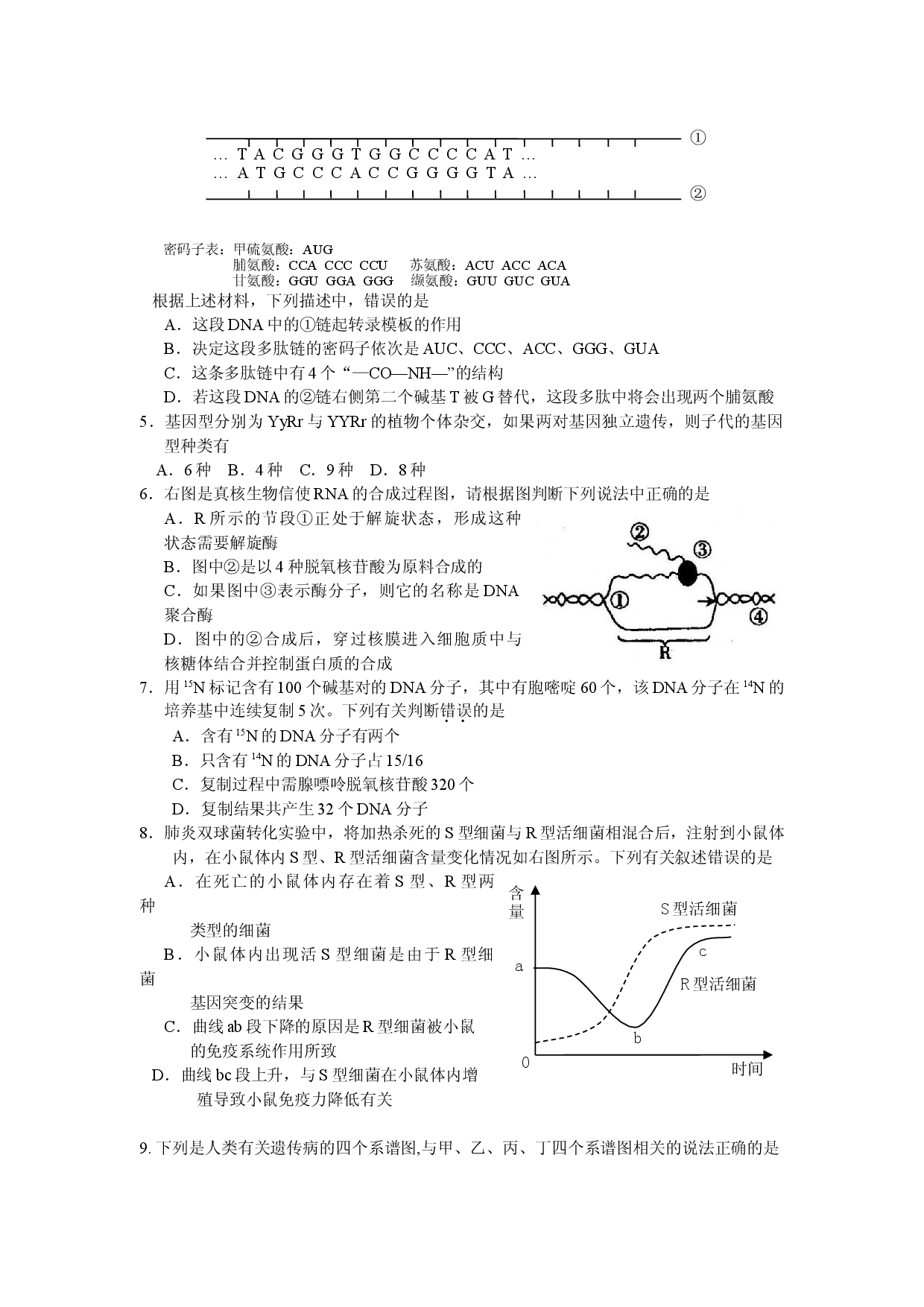 高二生物第一学期期末联考试题.doc 第2页