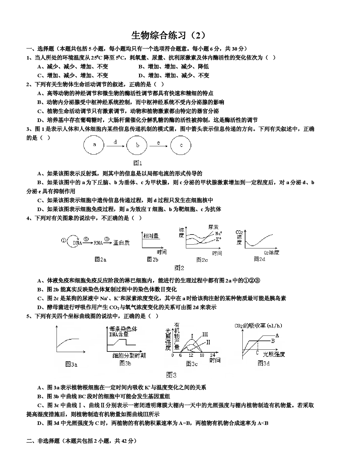 高三生物综合练习2.doc 第1页