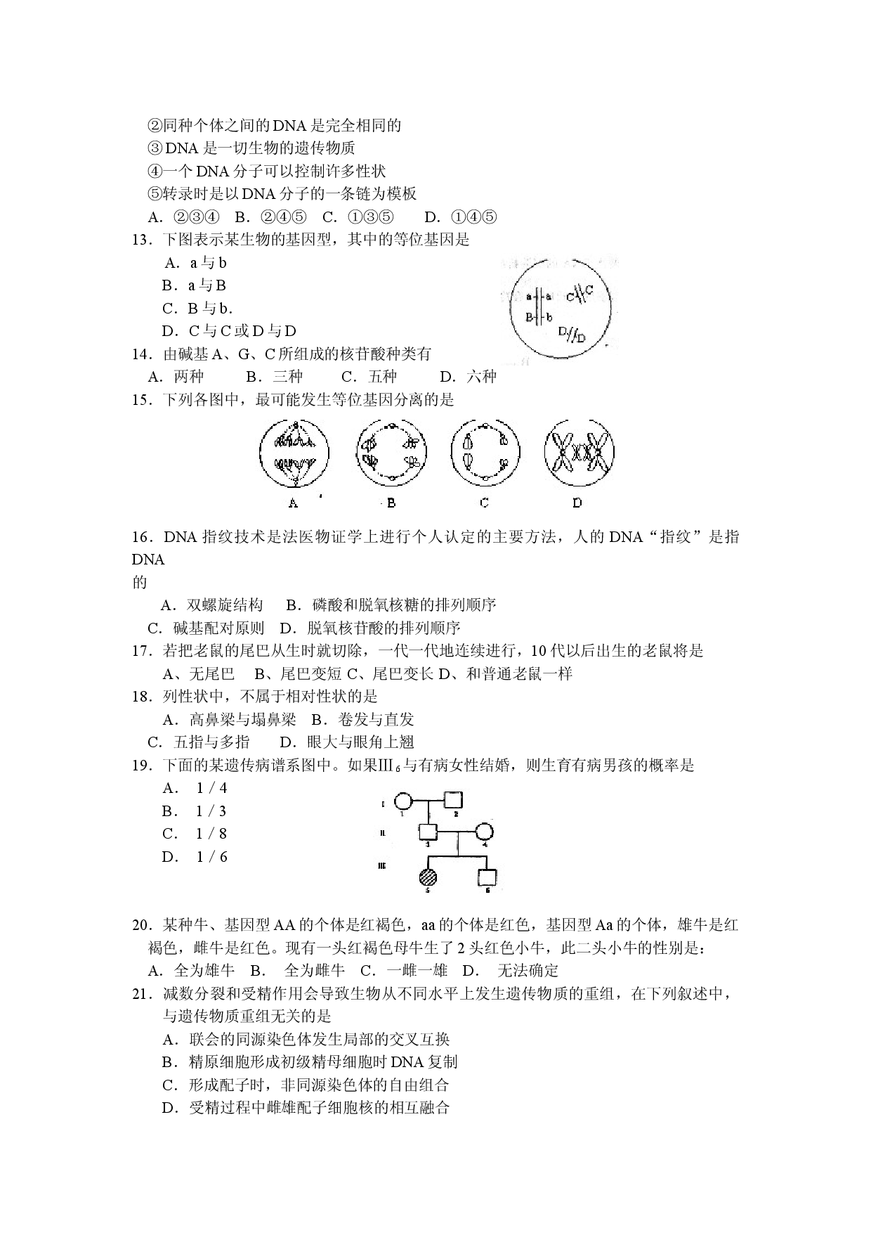 高中生物必修本第六章检测题.doc 第2页